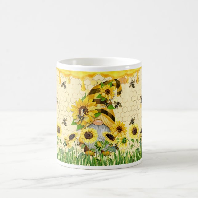 Sunflower Gnome Coffee Mug (Center)