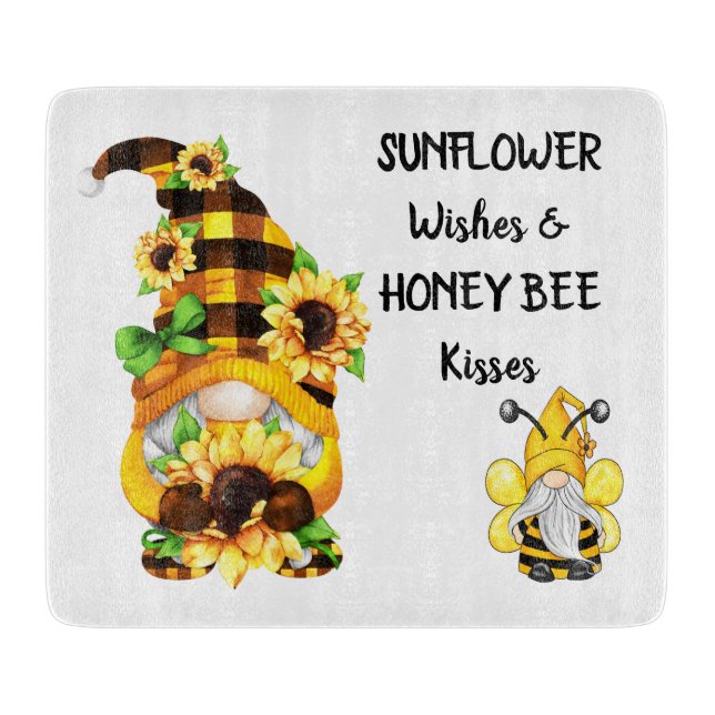 Sunflower Gnome Cutting Board (Front)