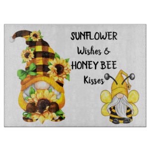 Sunflower Gnome Cutting Board