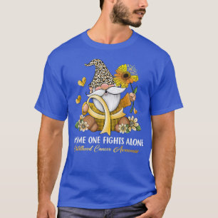 Sunflower Gnome One Fights Alone Childhood Cancer  T-Shirt