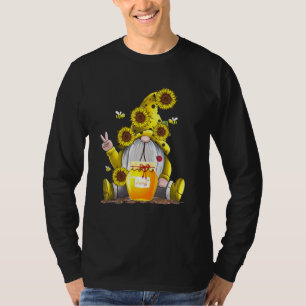 Sunflower Gnome with Yellow Bee T-Shirt