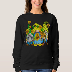 Sunflower Gnomes Tomte Scandinavian Three Garden G Sweatshirt