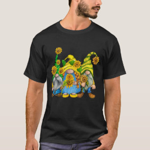 Sunflower Gnomes Tomte Scandinavian Three Garden G T-Shirt