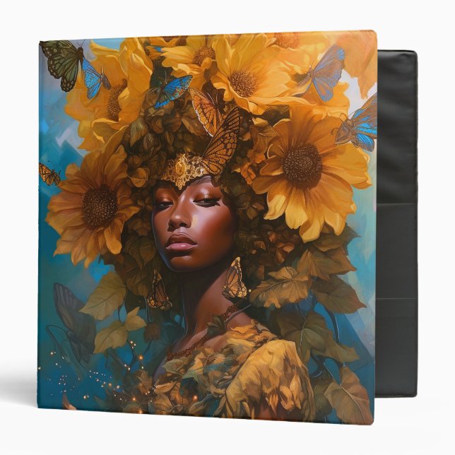 Sunflower Goddess Fantasy Art Binder (Front/Inside)