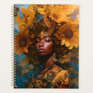 Sunflower Goddess Fantasy Art Planner