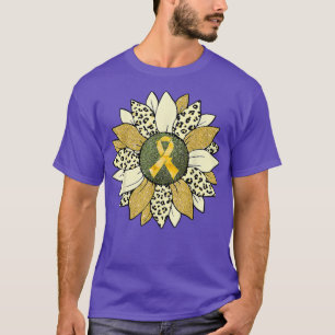 Sunflower Gold Childhood Cancer Awareness Girl Wom T-Shirt