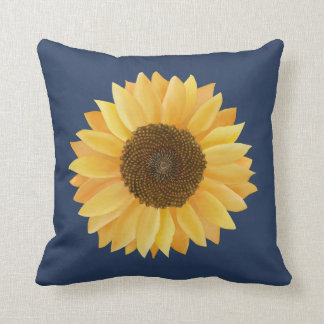 Sunflower Golden Motif Throw Pillow