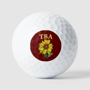 Sunflower Golf Balls - Optional Personalization