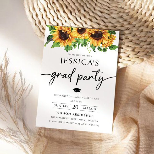 Sunflower Graduation Invitation (Creator Uploaded)