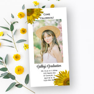 Sunflower Graduation Party Invitation Photo Card
