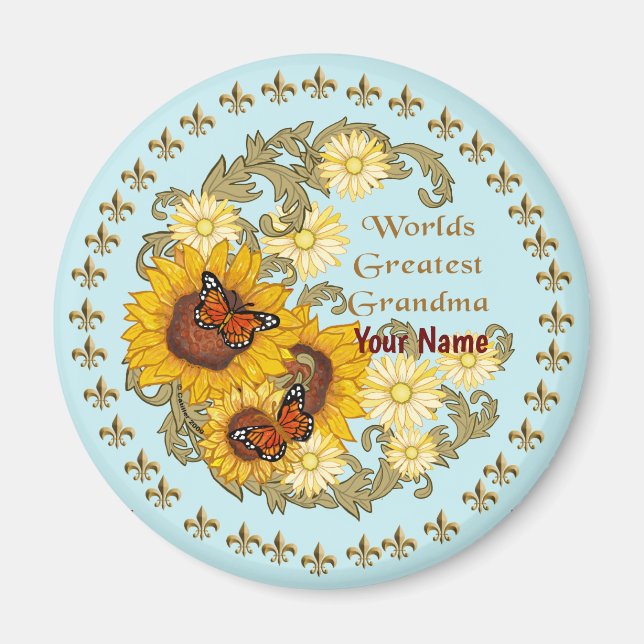 Sunflower Grandma  magnet (Front)