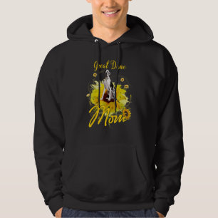 Sunflower Great Dane Mom Dog Mother's Hoodie