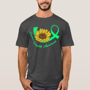 Sunflower Green Ribbon Celiac Disease Awareness  T-Shirt