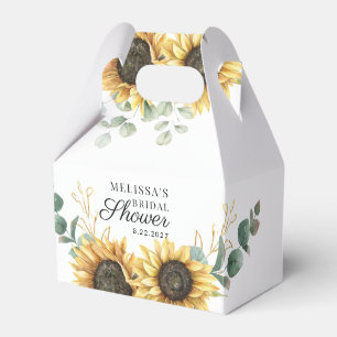 Sunflower Greenery Eucalyptus Bridal Shower Favor Box