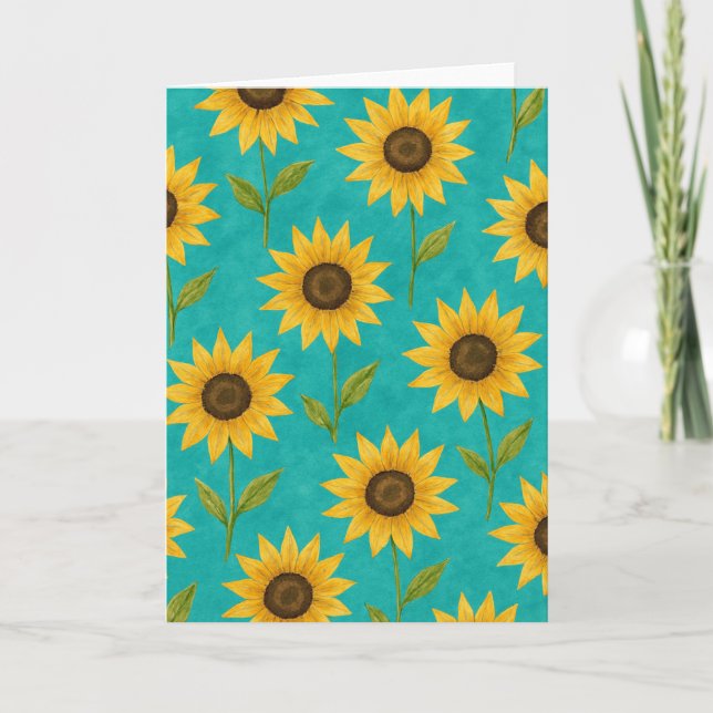 Sunflower Greeting  Card (Front)