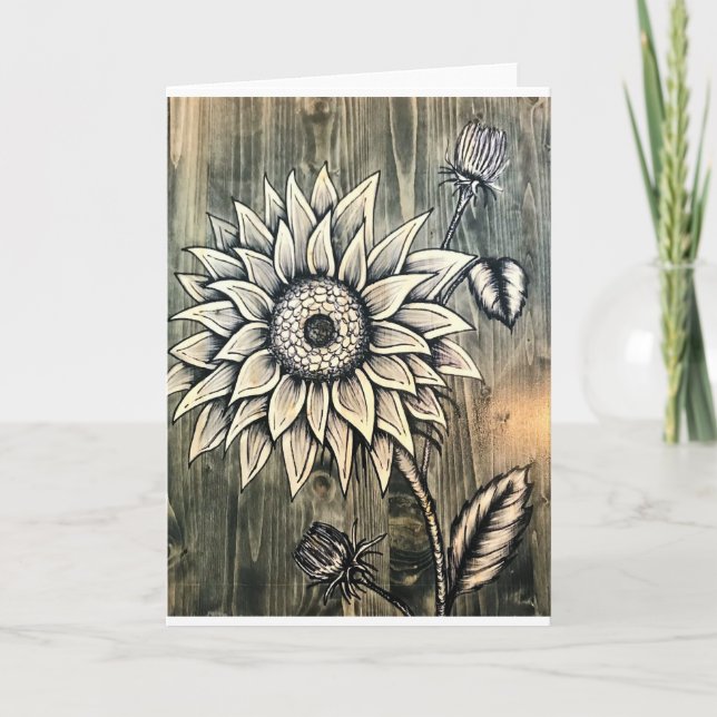 Sunflower Greeting Card (Front)