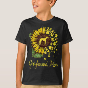 Sunflower Greyhound Mom Dog Lover T-Shirt