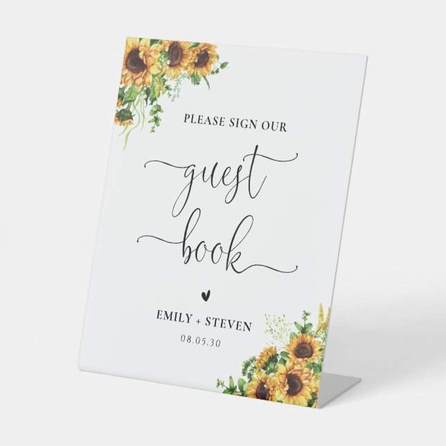 Sunflower Guest Book Sign (Front)