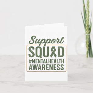 Sunflower Hair Tee Support Squad Mental Health Awa Card