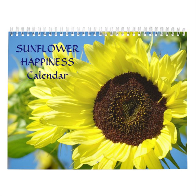 SUNFLOWER HAPPINESS Calendar Office Gifts (Cover)