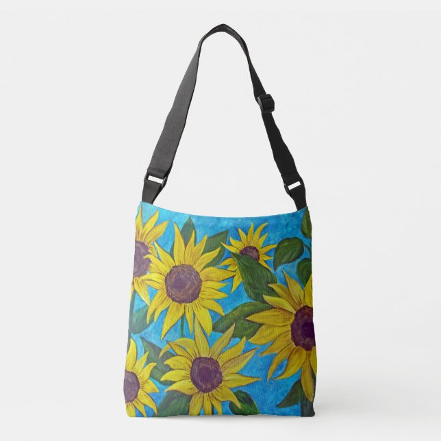 Sunflower Happiness Crossbody Bag (Front)