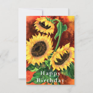 Sunflower Happy Birthday Card