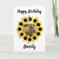 Sunflower Happy Birthday Photo