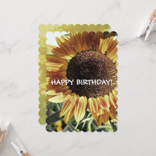 SUNFLOWER   Happy Birthday! Two Sided Card
