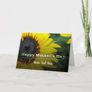Sunflower Happy Mother's Day Personalized text Card