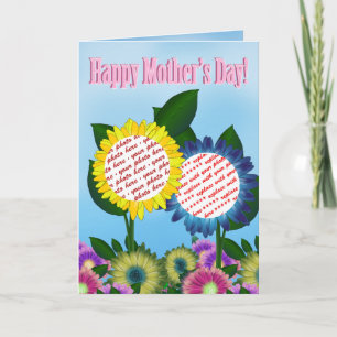 Sunflower Happy Mother's Day Photo Frame Card