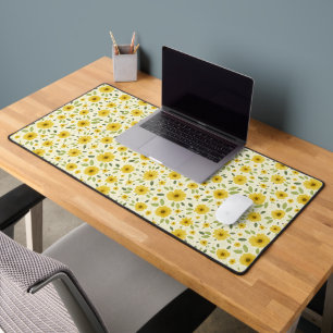 Sunflower Happy Pattern Desk Mat