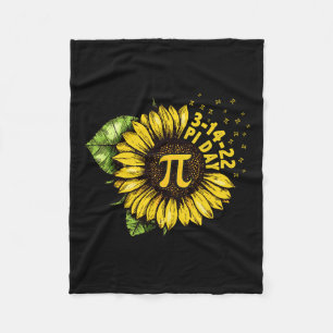 Sunflower Happy Pi Day Shirt Mathematic Math Teach Fleece Blanket