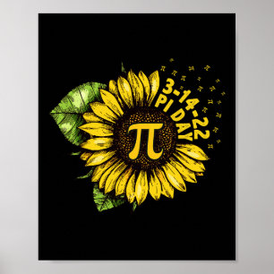 Sunflower Happy Pi Day Shirt Mathematic Math Teach Poster