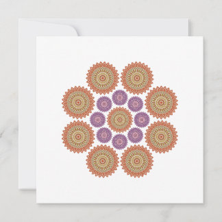 Sunflower Harmony Note Card in Orange and Purple