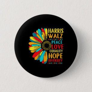 Sunflower Harris-wheimer 2024 Peace Lgbt Harris-w 2 Inch Round Button