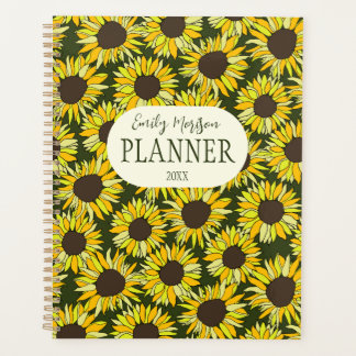 Sunflower head summer flower planner