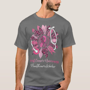 Sunflower Healthcare Worker Ribbon Breast Cancer A T-Shirt