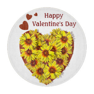 Sunflower Heart Cutting Board