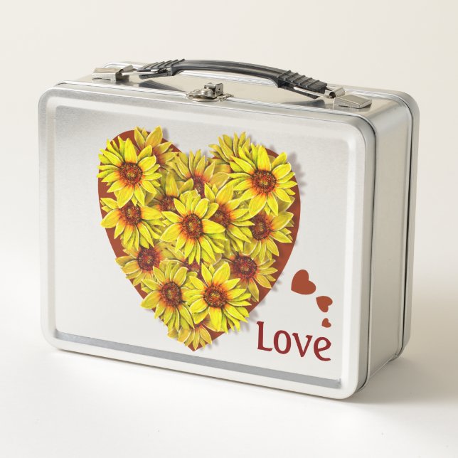 Sunflower Heart Lunch Box (Devant)