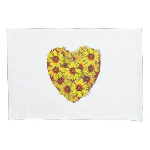 Sunflower Heart Pillowcase