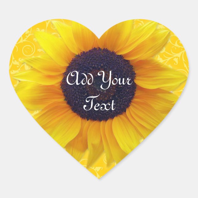 Sunflower Heart Sticker (Front)