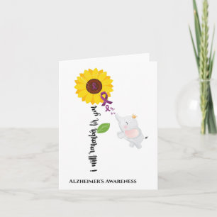 Sunflower Heimerheimer Awareness I Will Remember F Card