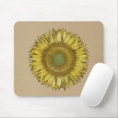 Sunflower - Helianthus on sandy background Mouse Pad (With Mouse)