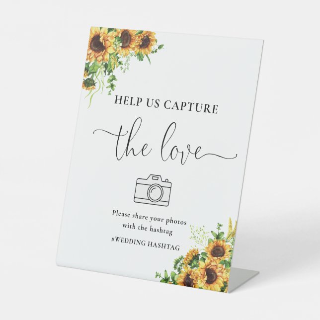 Sunflower Help Us Capture The Love Sign (Front)