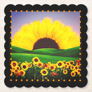 SUNFLOWER HILL PAPER COASTER