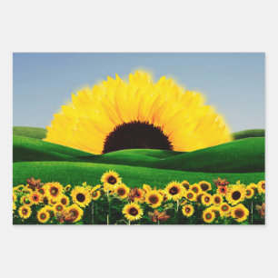 SUNFLOWER HILL WRAPPING PAPER SHEET