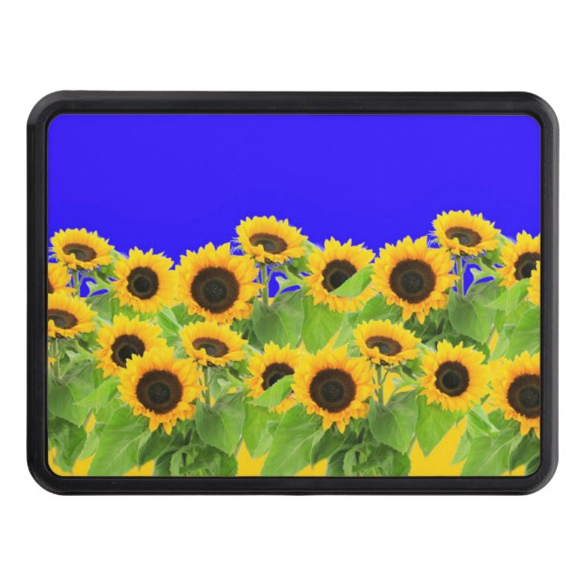 Sunflower Hitch Cover Ukrainian Flag Colours (Front)