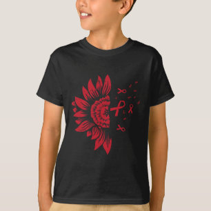 Sunflower HIV Aids Brain Aneurysm Stroke Cool Awar T-Shirt