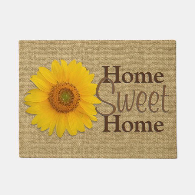 Sunflower Home Sweet Home Doormat (Front)