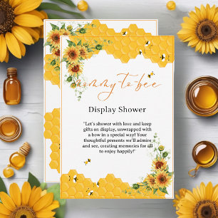 Sunflower Honeycomb Mommy-To-Bee Baby Shower Enclosure Card